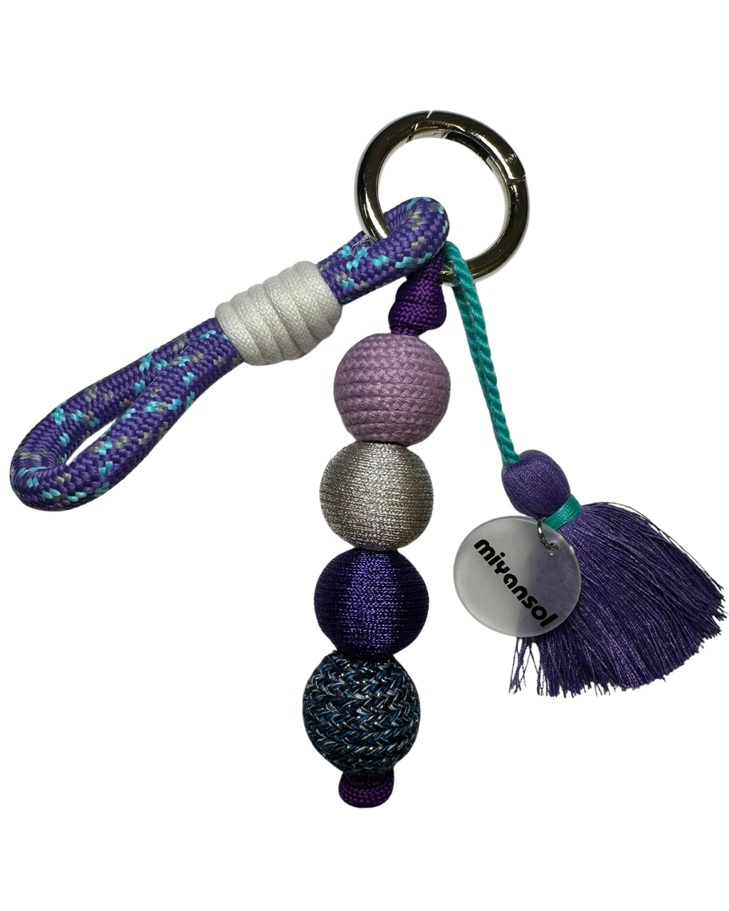 Woven Bead Bag Charm