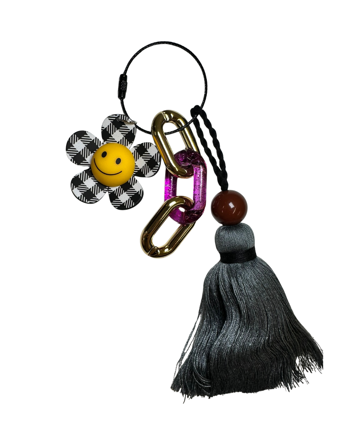 Smiley Flower Bag Charm