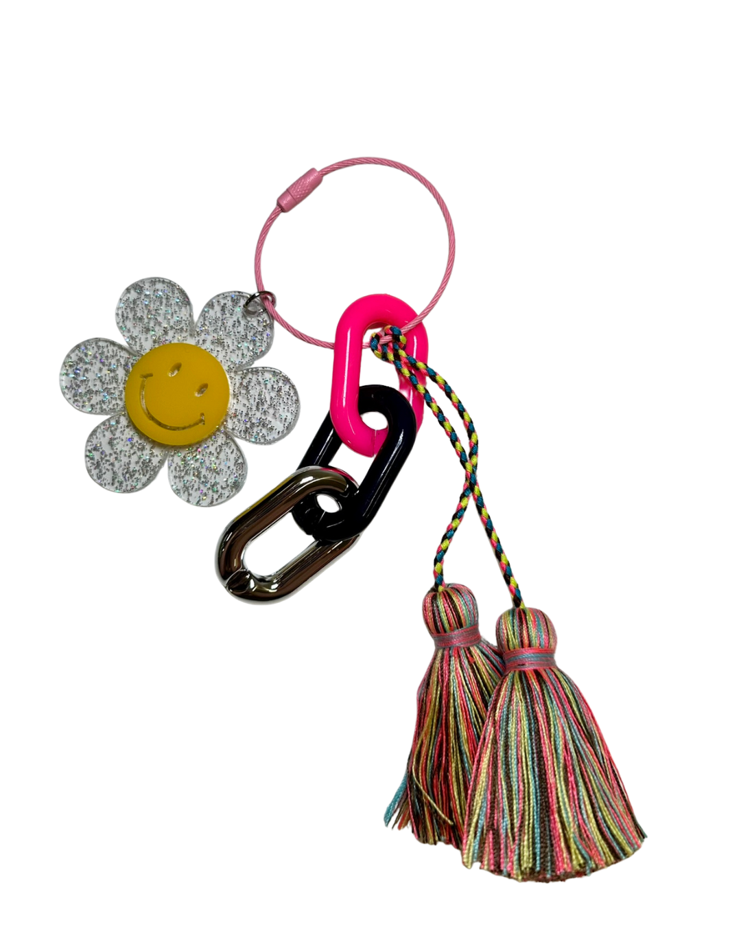 Smiley Flower Bag Charm