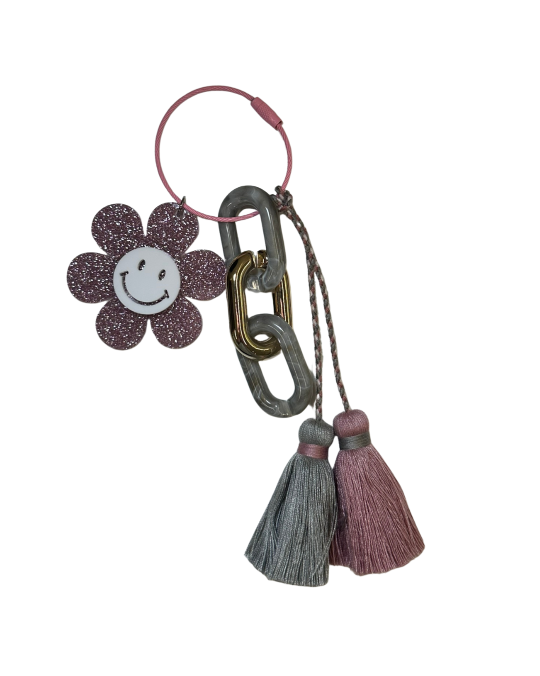 Smiley Flower Bag Charm