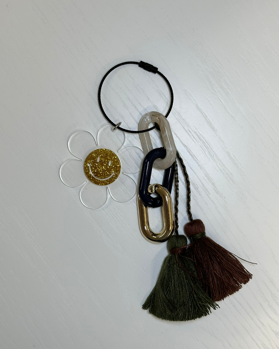 Smiley Flower Bag Charm