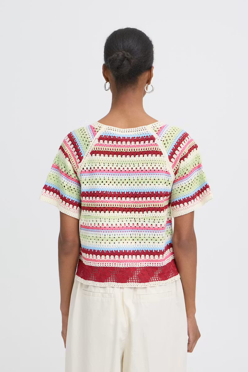 Multicolor Striped Crochet Top