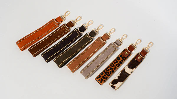 Camel Leather Suede Wrist Strap