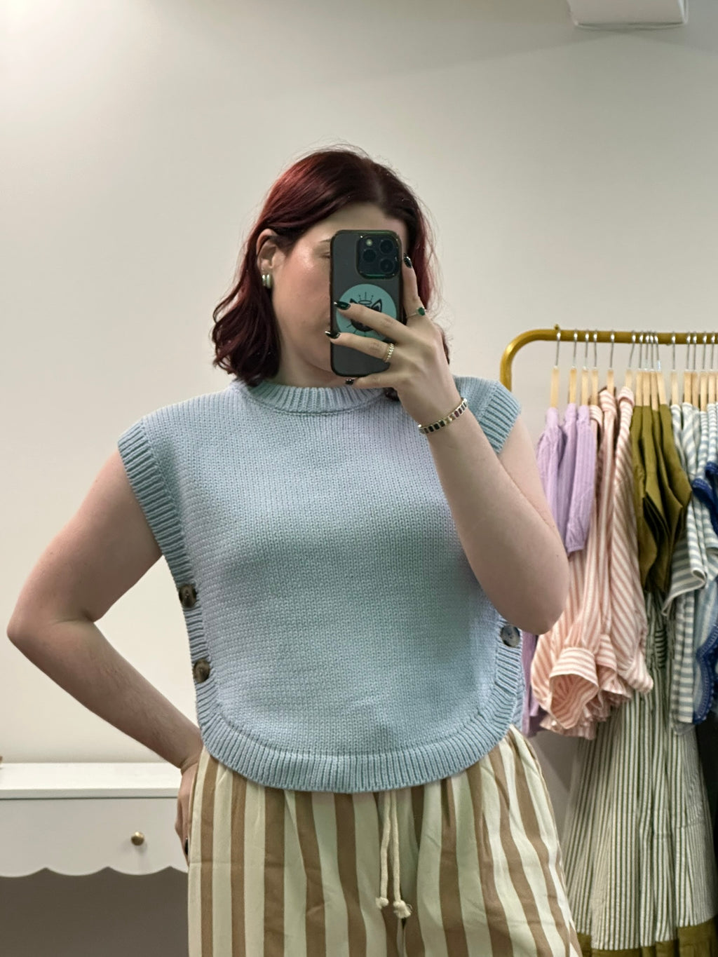 Baby Blue Knitted Top