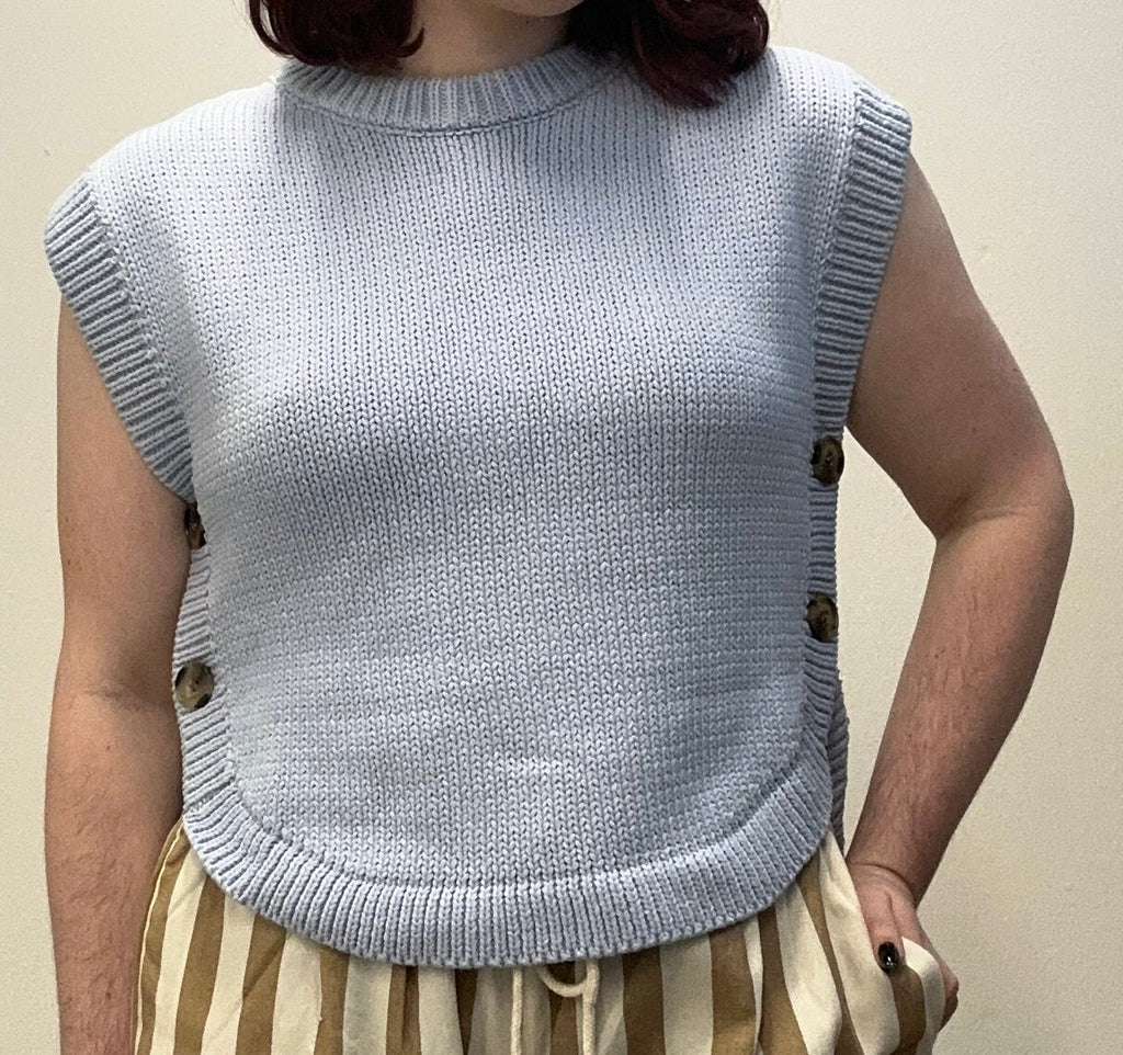 Baby Blue Knitted Top