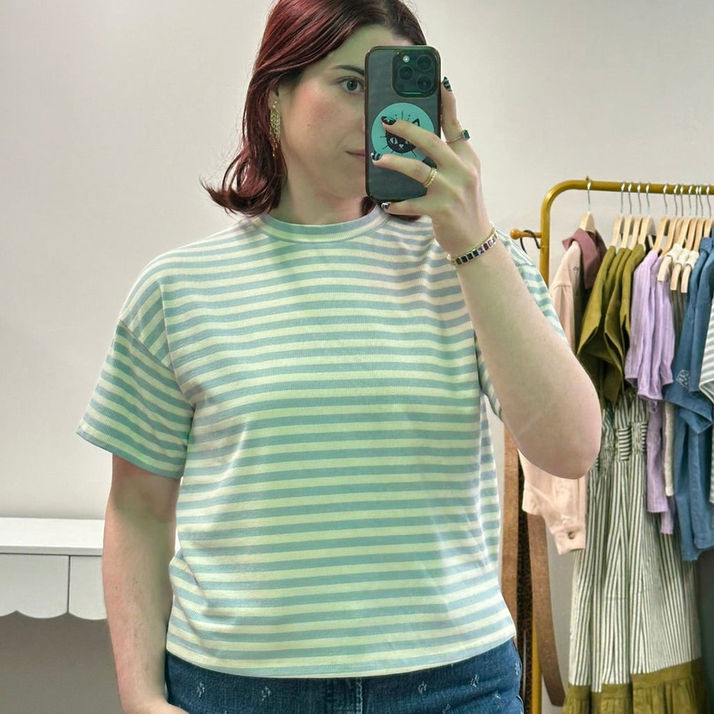 Light Blue Striped Tee