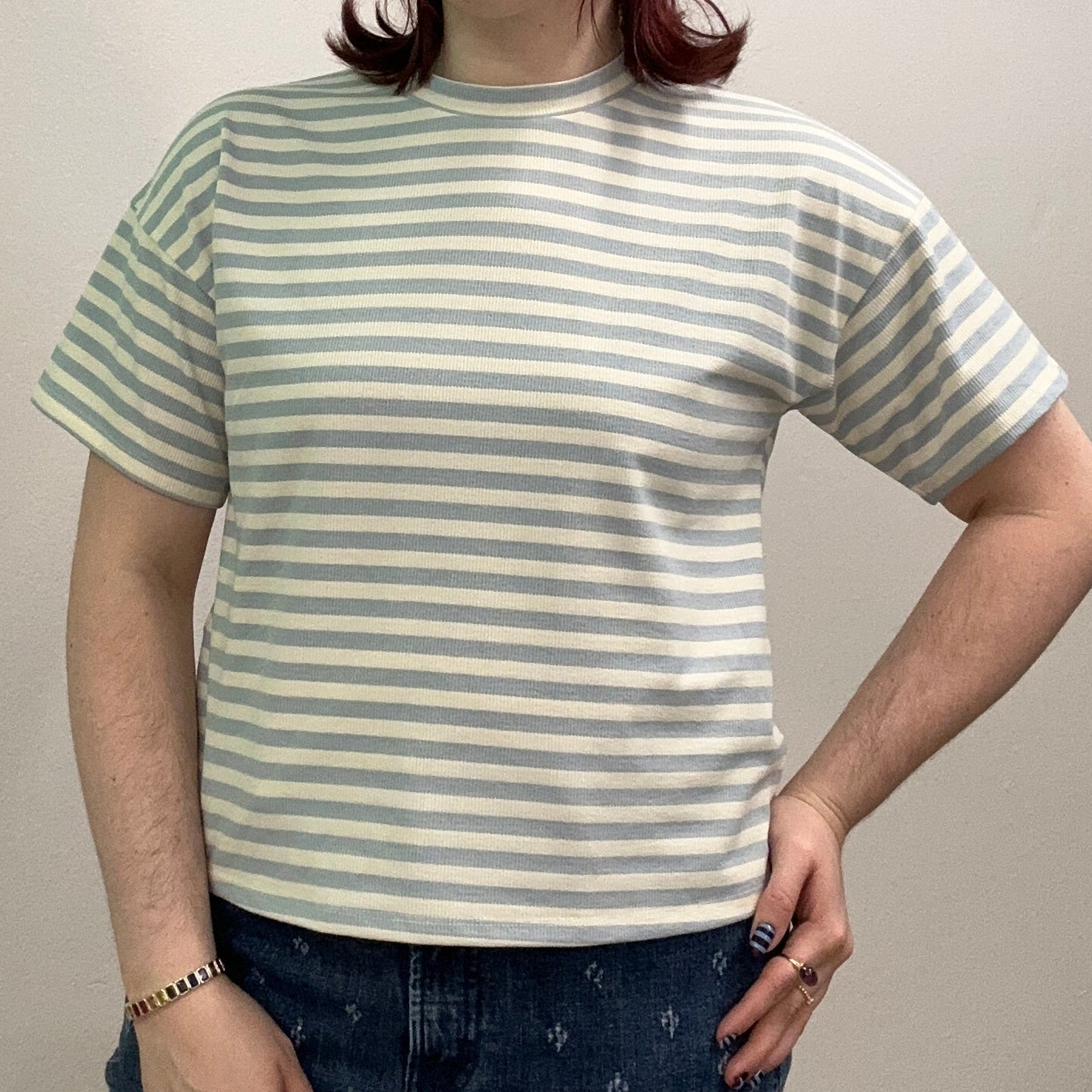 Light Blue Striped Tee
