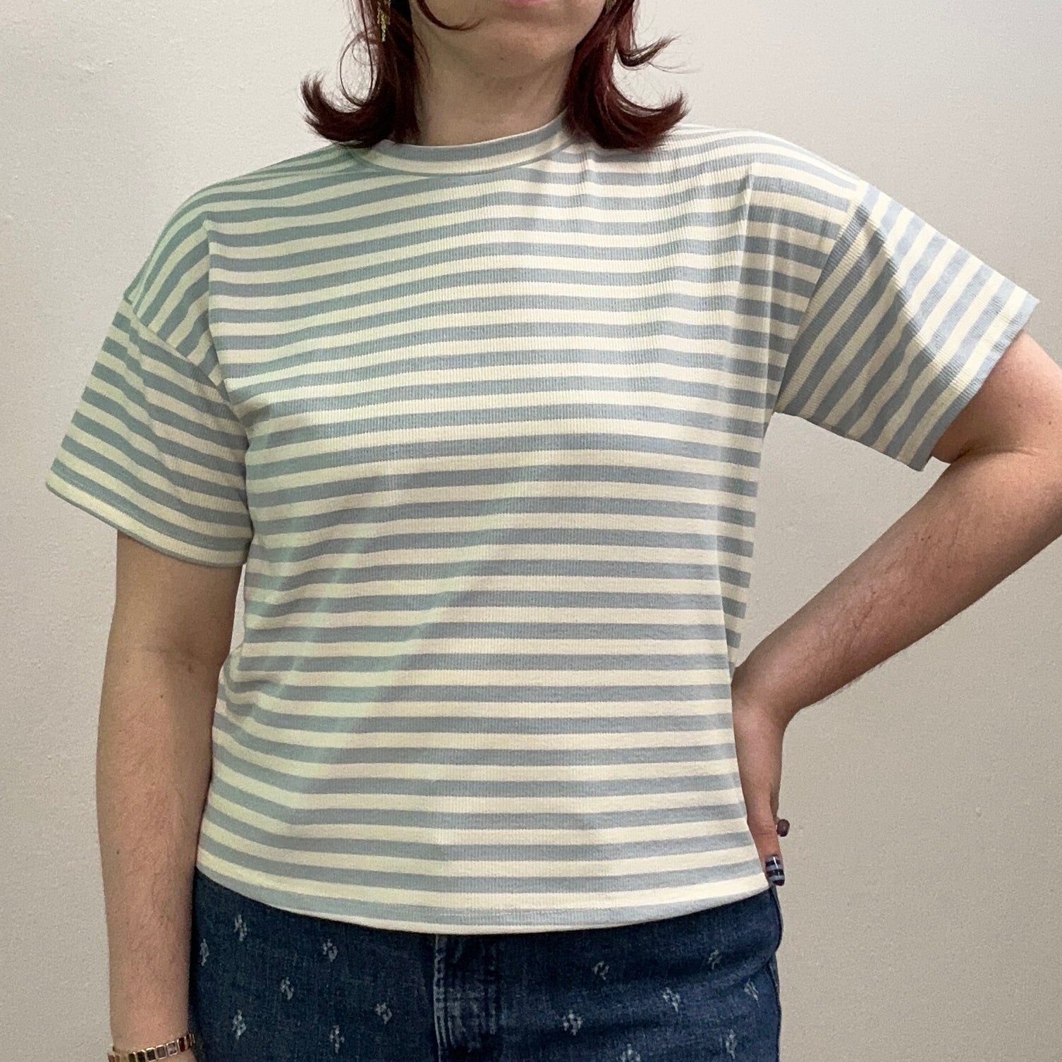 Light Blue Striped Tee