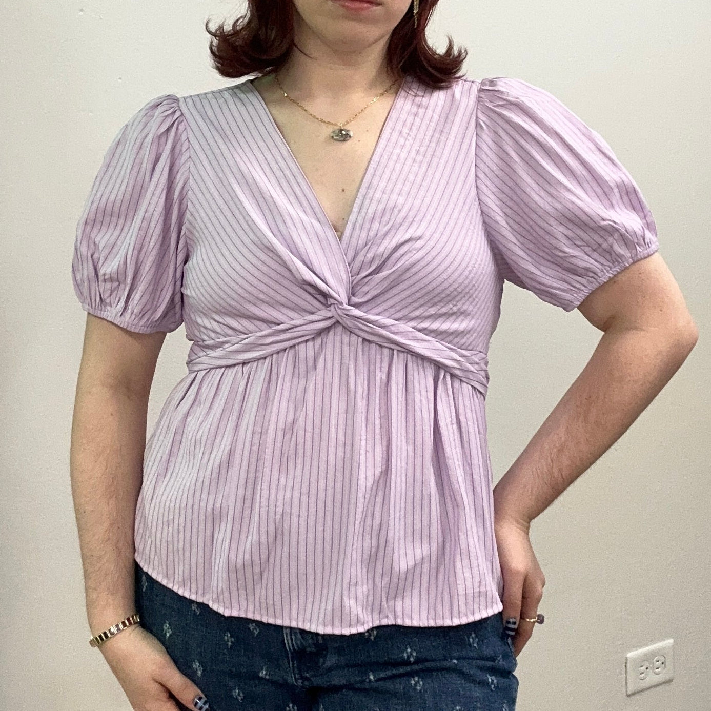 Lavender Twist Front Top
