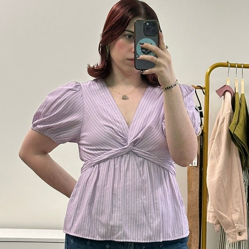 Lavender Twist Front Top