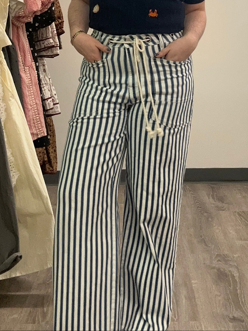 The Striped Wide-Leg Jean