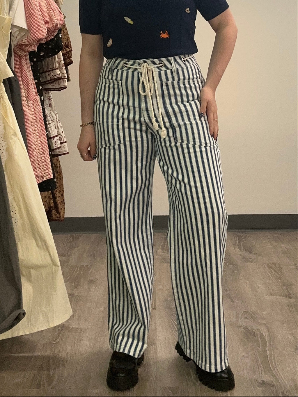 The Striped Wide-Leg Jean
