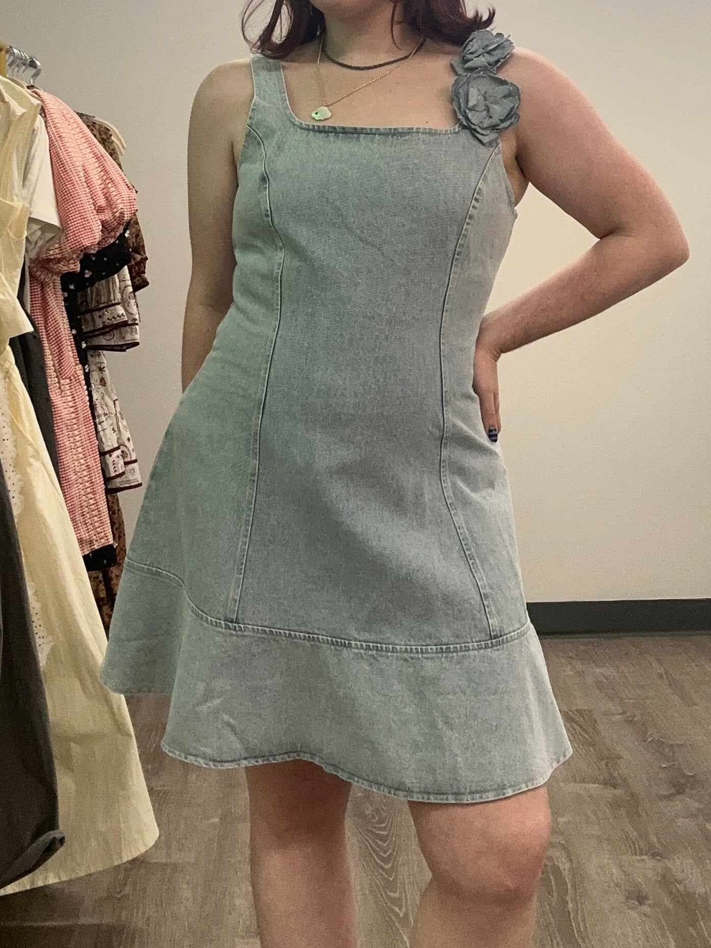 The Rosette Denim Dress