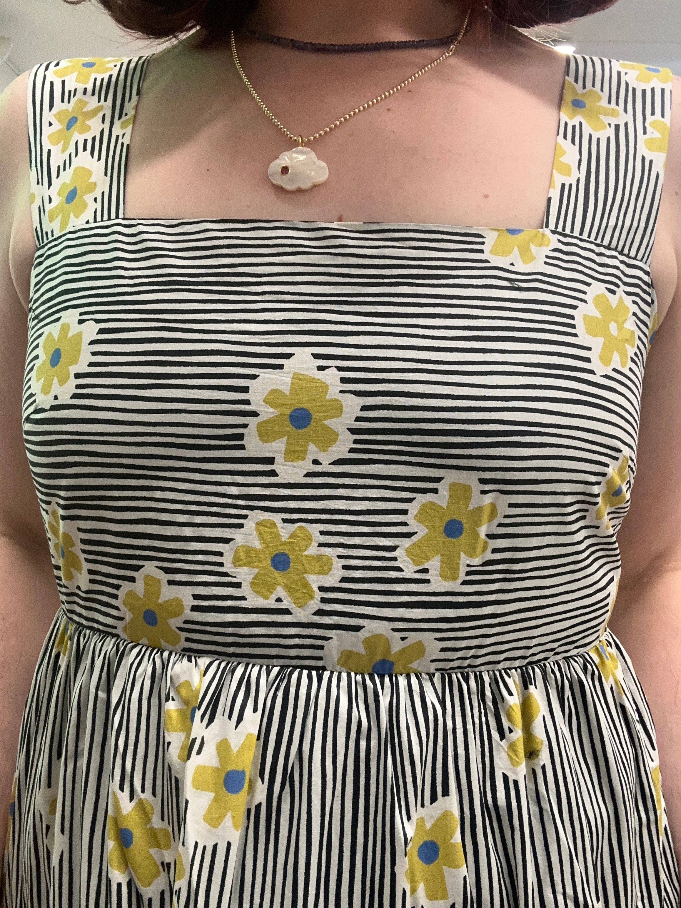 Daisy Striped Midi Dress