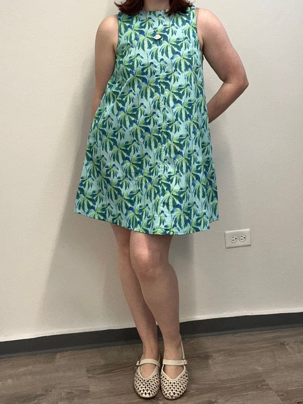 Palm Print Dress