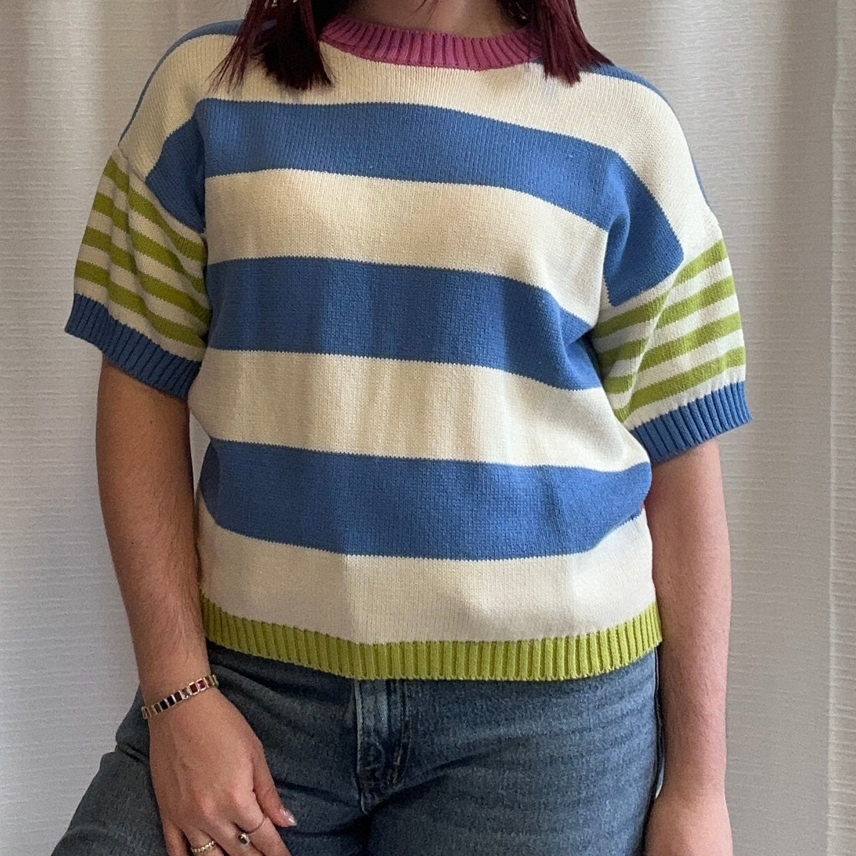 Colorblock Stripe Knit Top