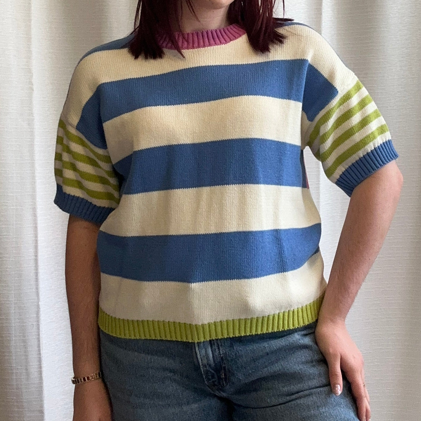 Colorblock Stripe Knit Top