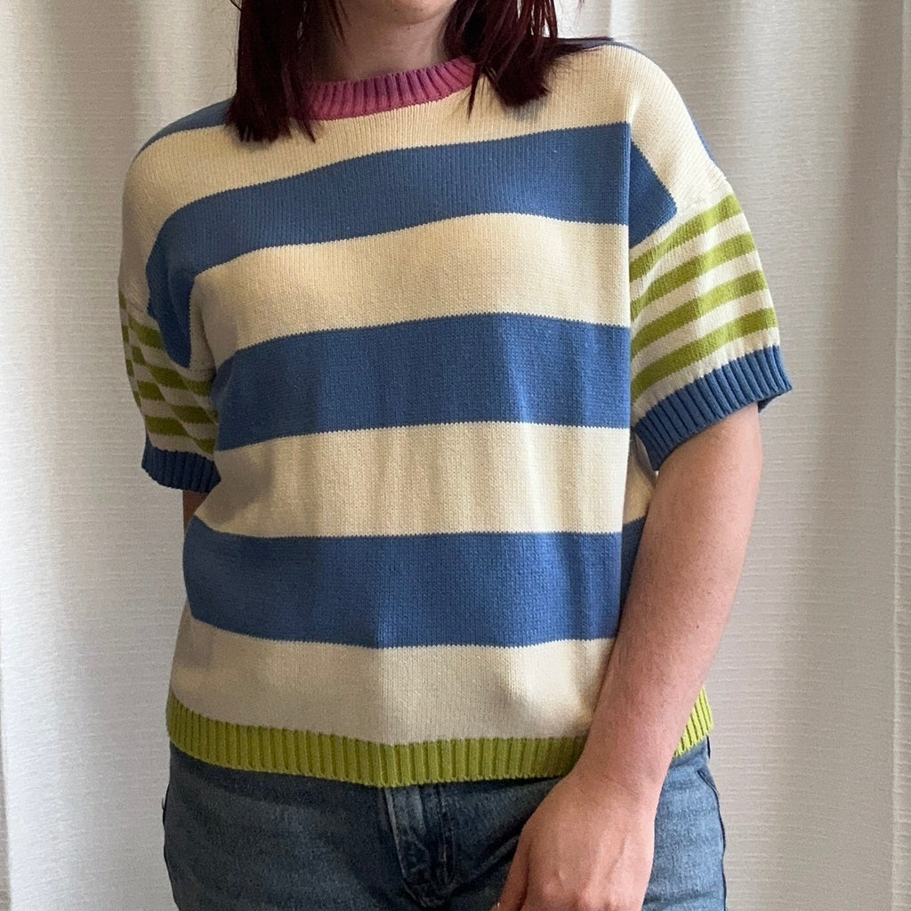 Colorblock Stripe Knit Top