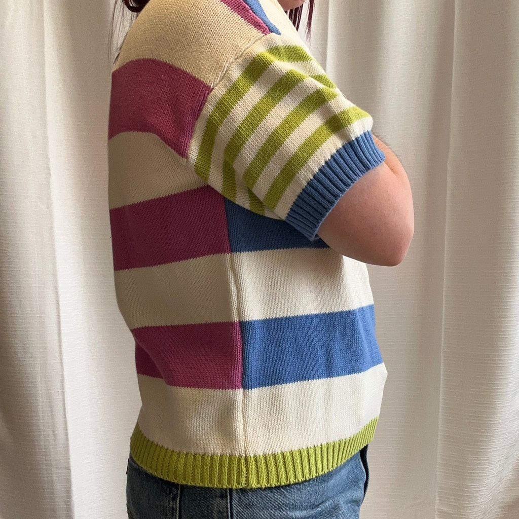 Colorblock Stripe Knit Top
