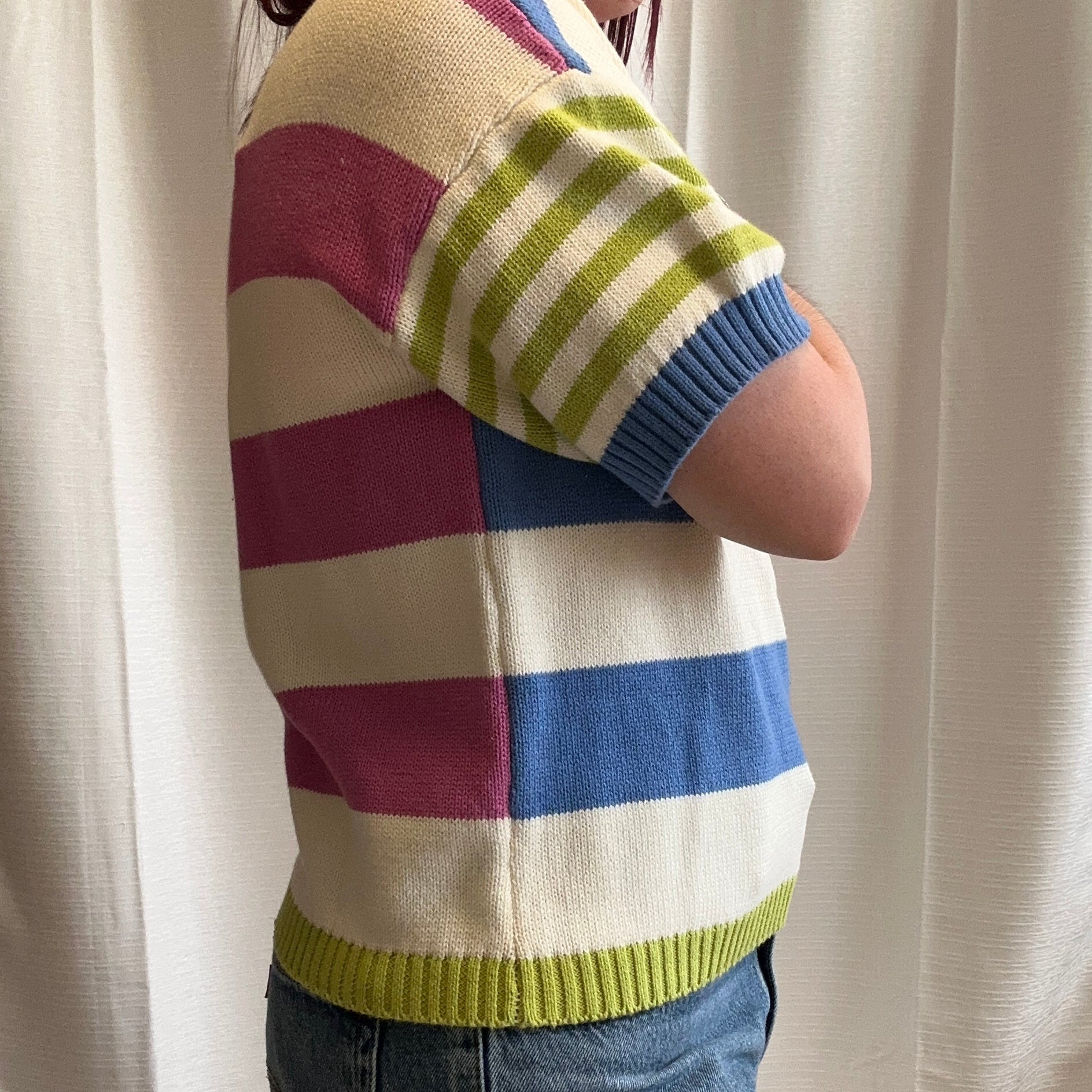 Colorblock Stripe Knit Top