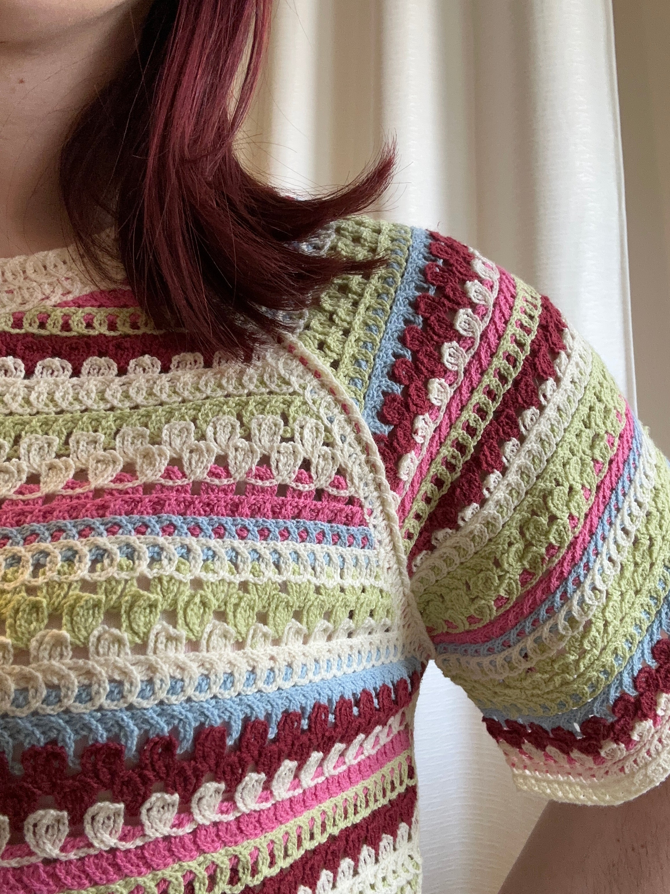 Multicolor Striped Crochet Top