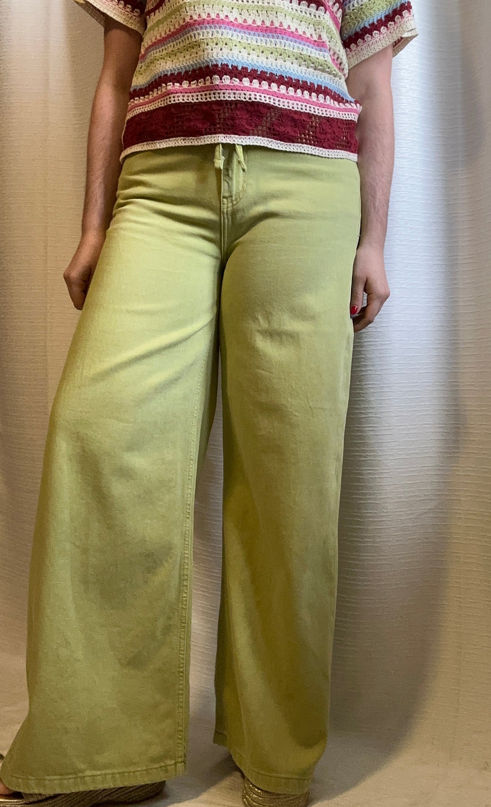 Lily Green Wide Leg Jeans