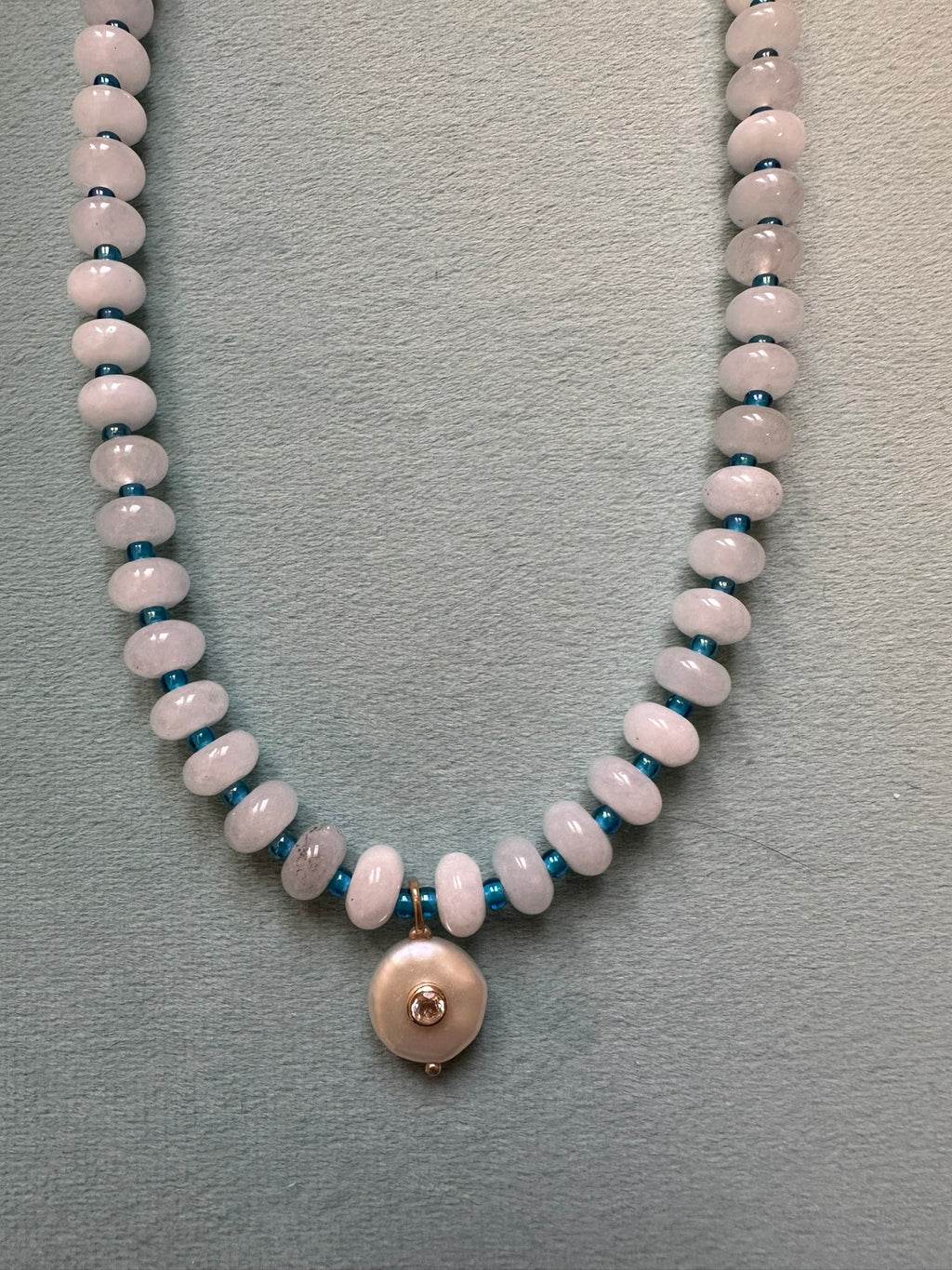 Powder Blue Jade Necklace