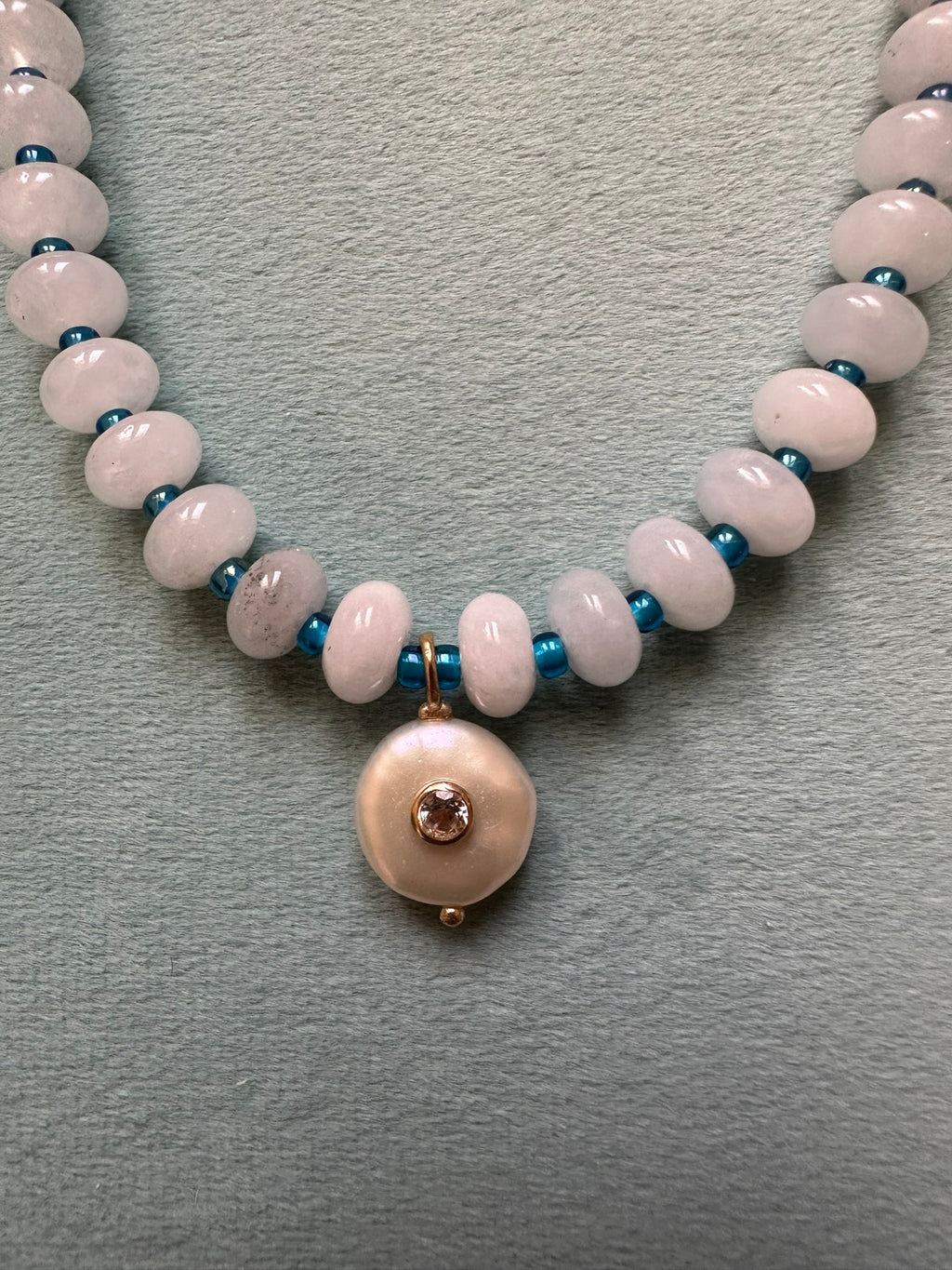 Powder Blue Jade Necklace