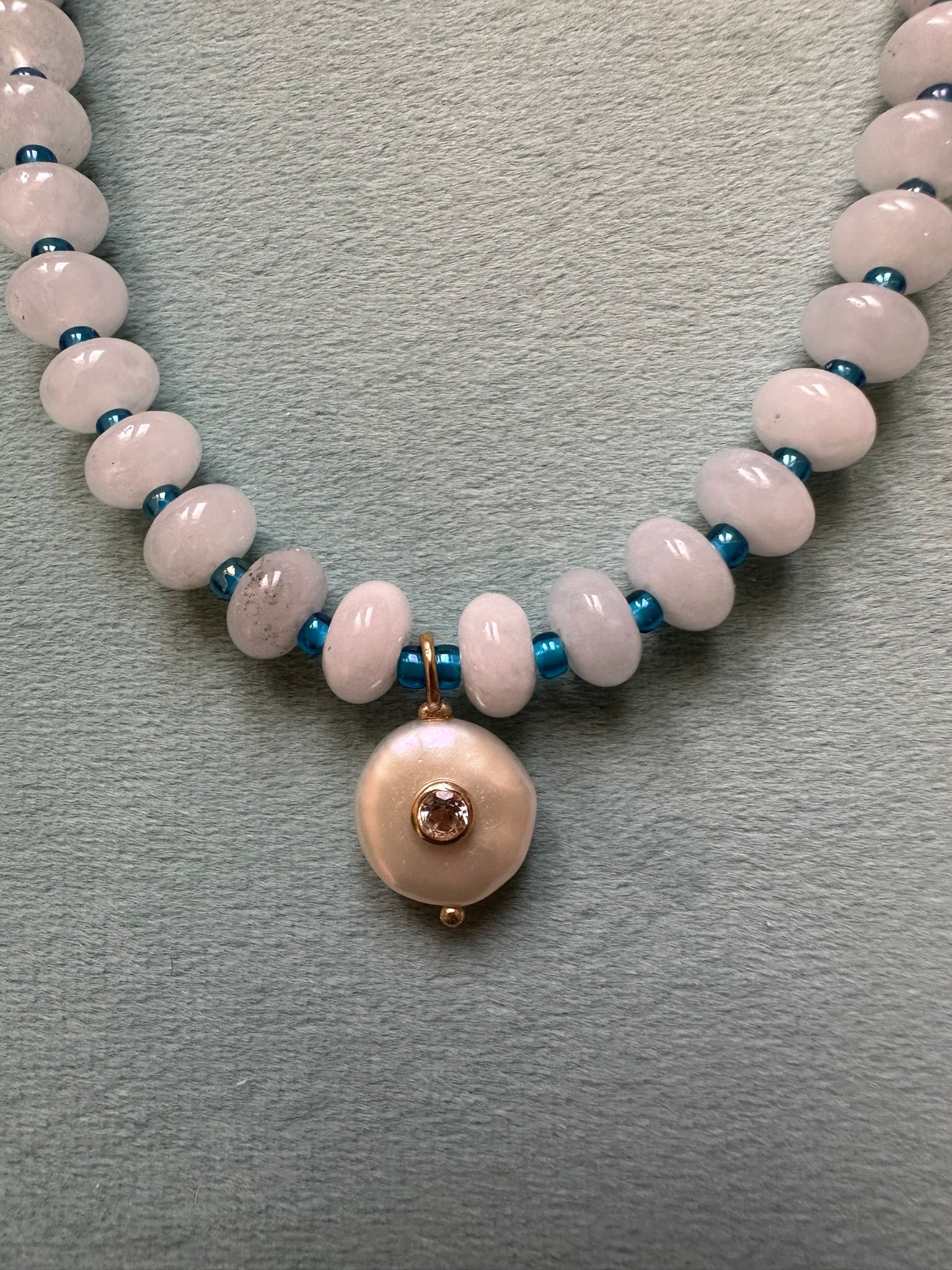 Powder Blue Jade Necklace