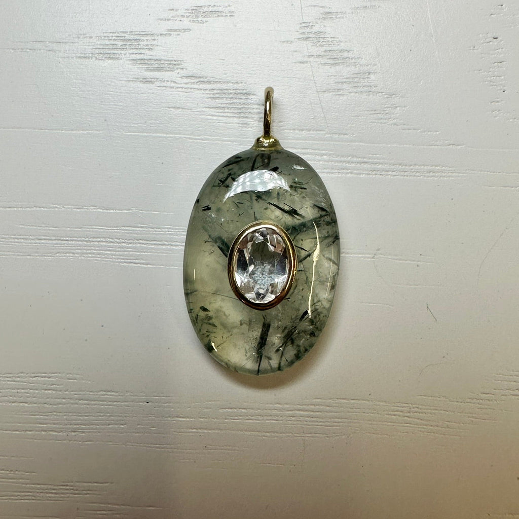 Prehnite Oval Charm