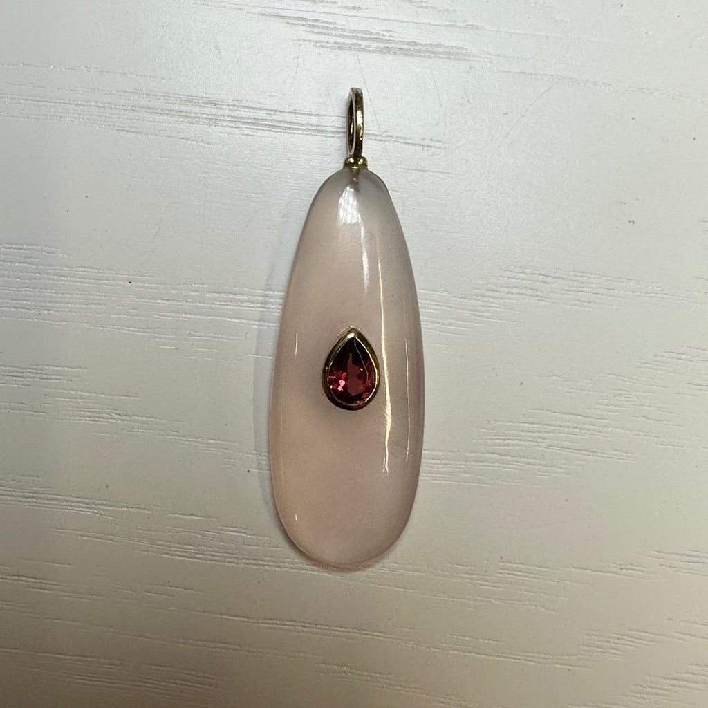 Rose Quartz Elongated Charm