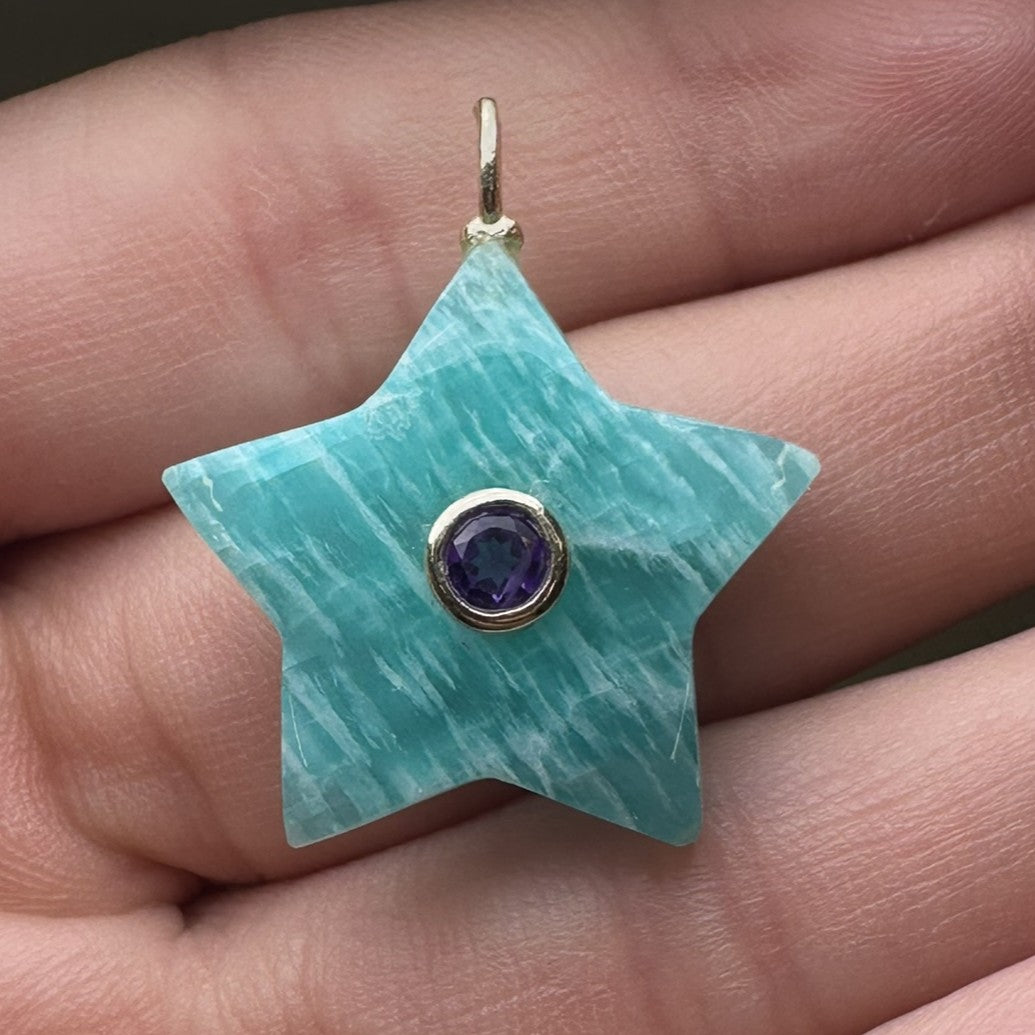 Amazonite Star Charm