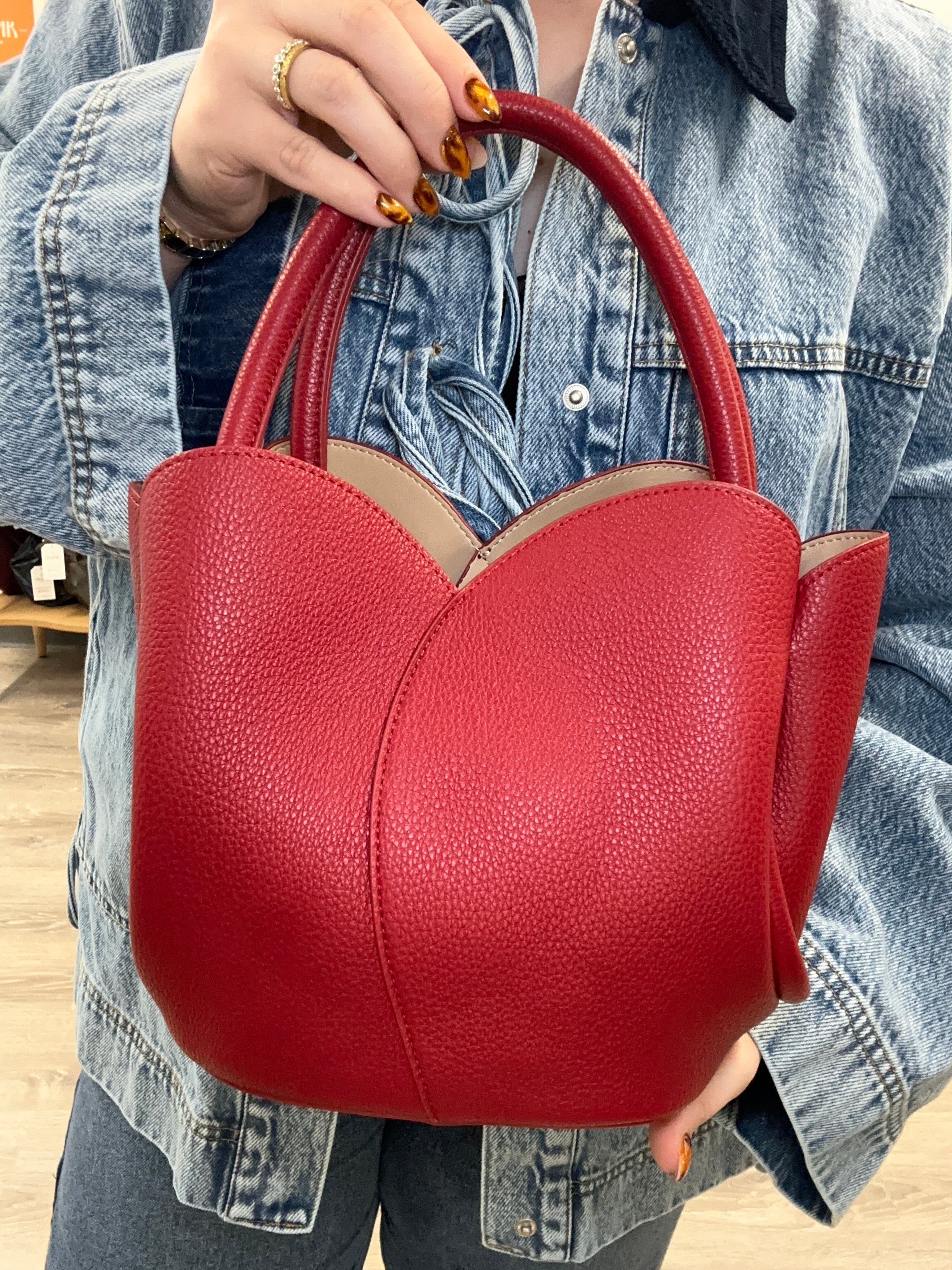 Melie Bianco Red Tulip Bag