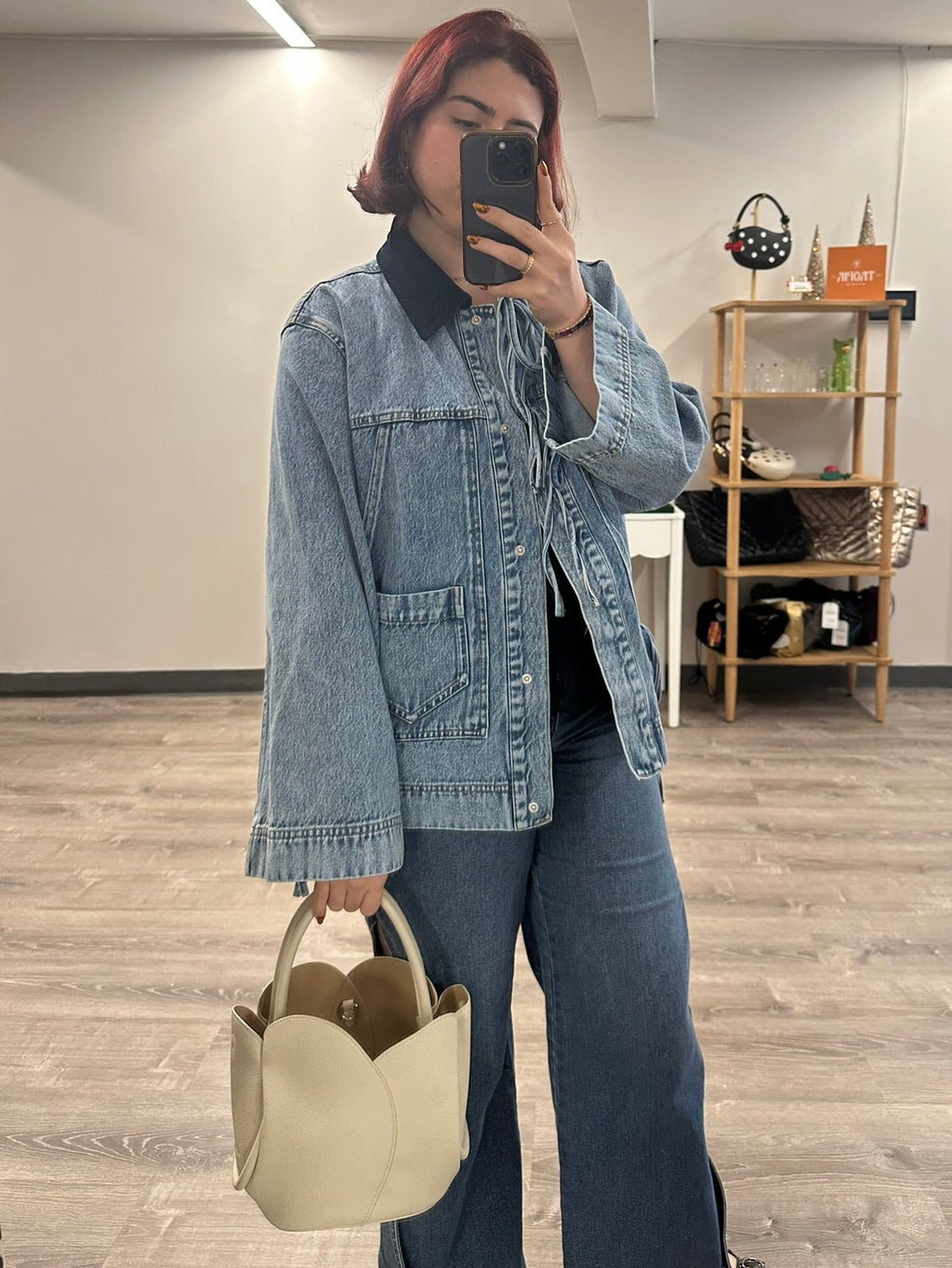 Melie Bianco Nude Tulip Bag