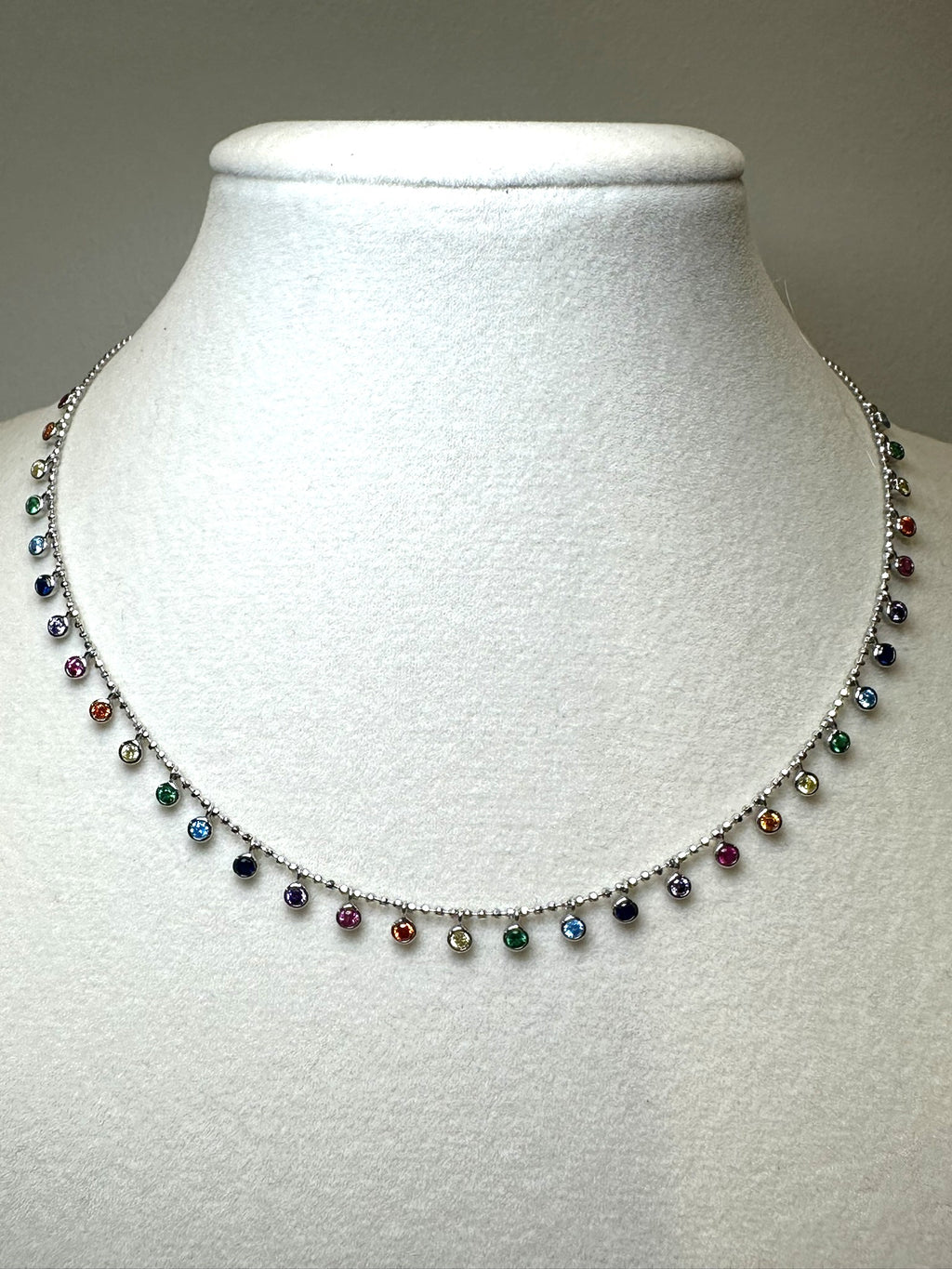 Dainty Gem Sterling Silver Necklace