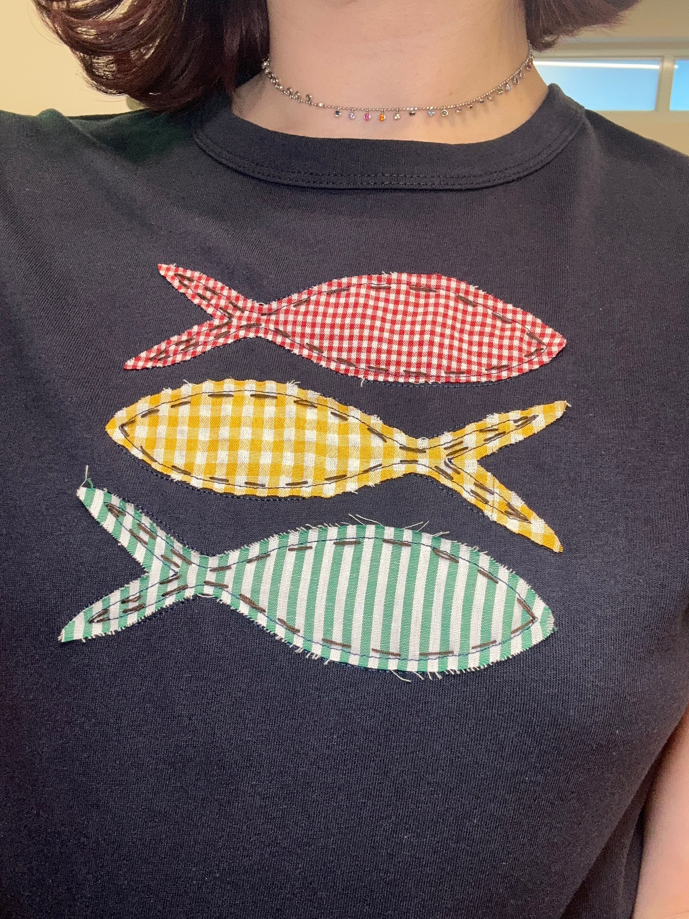 Gingham Fish Tee