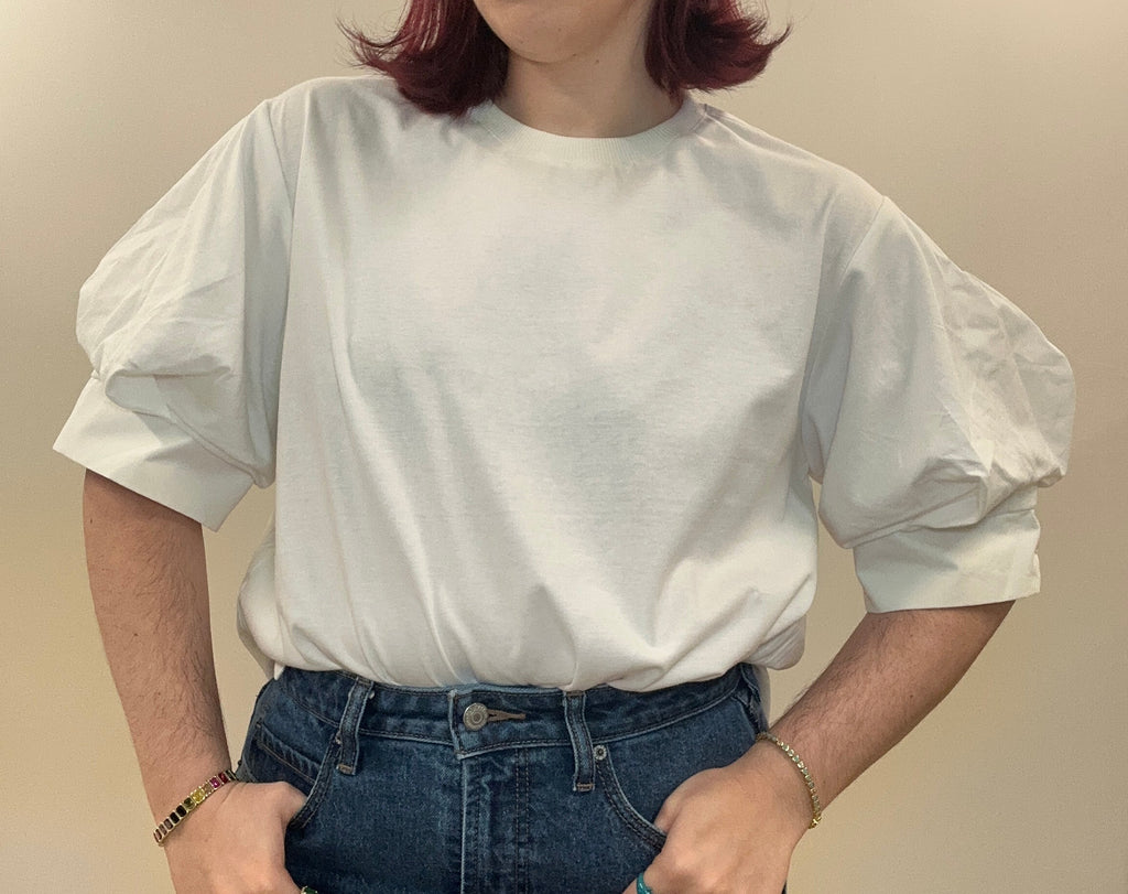 Oversized White Not So Basic Tee