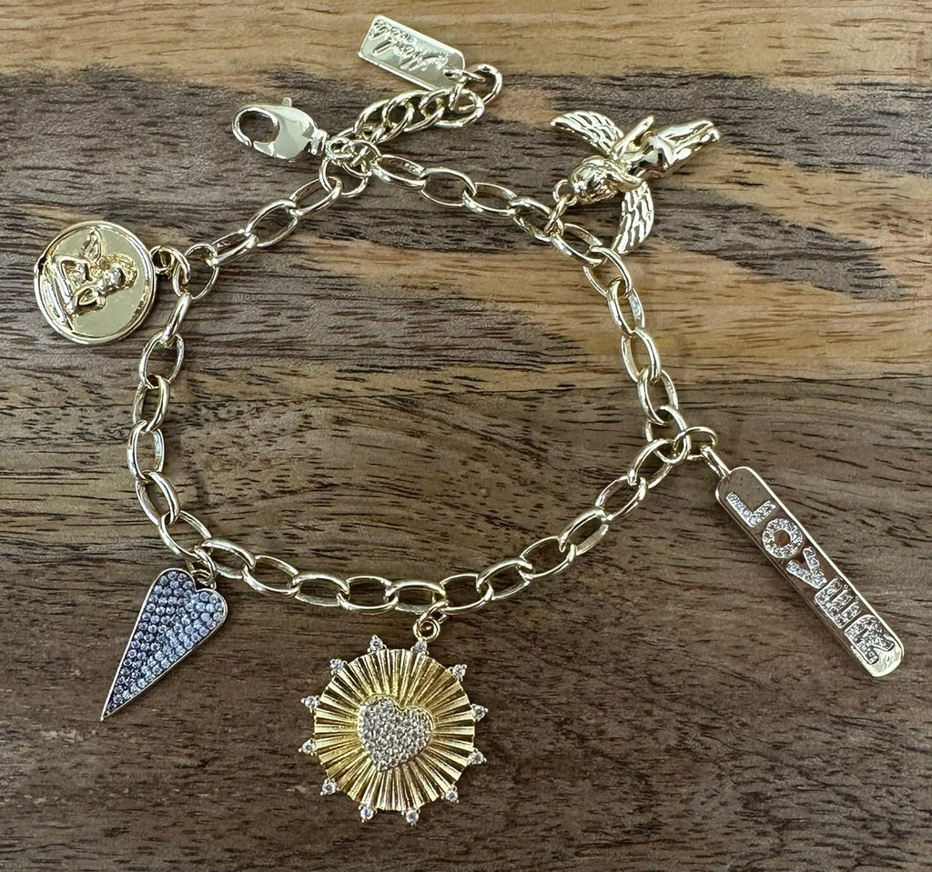 Cupid Energy Gold Plated Charm Bracelet