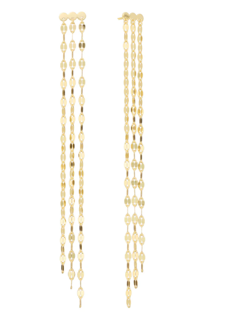 Triple Chain Vermeil Earring