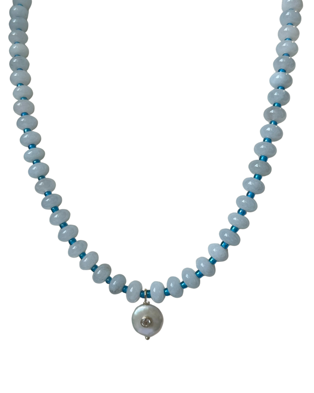 Powder Blue Jade Necklace
