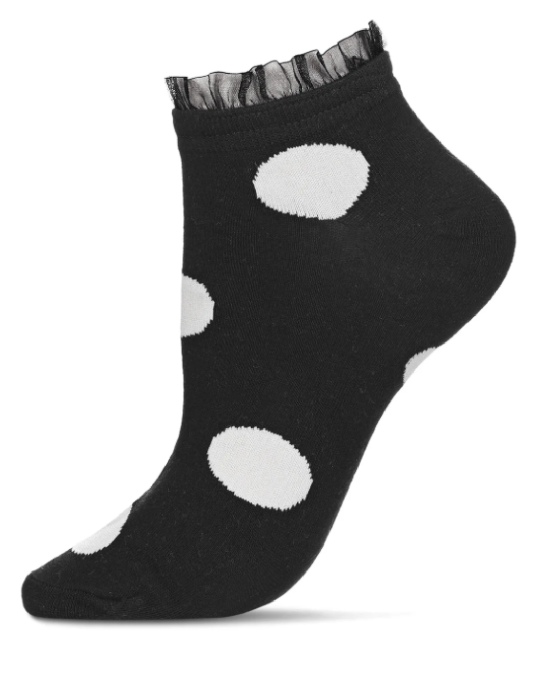 Polka Dot Ruffle Low Cut Sock
