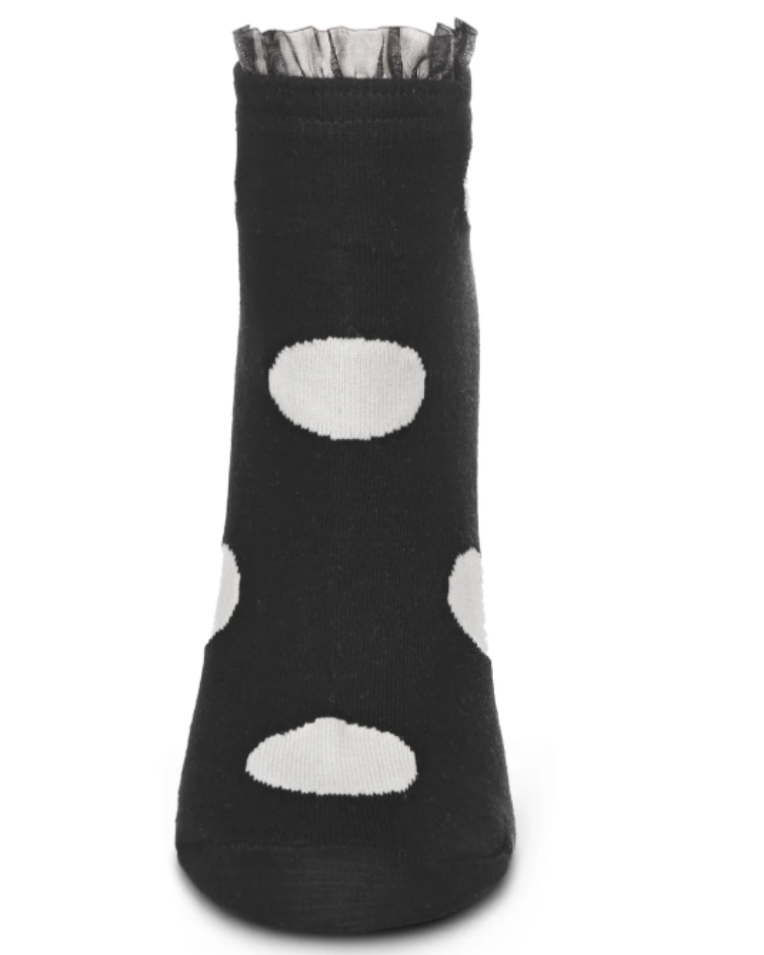 Polka Dot Ruffle Low Cut Sock