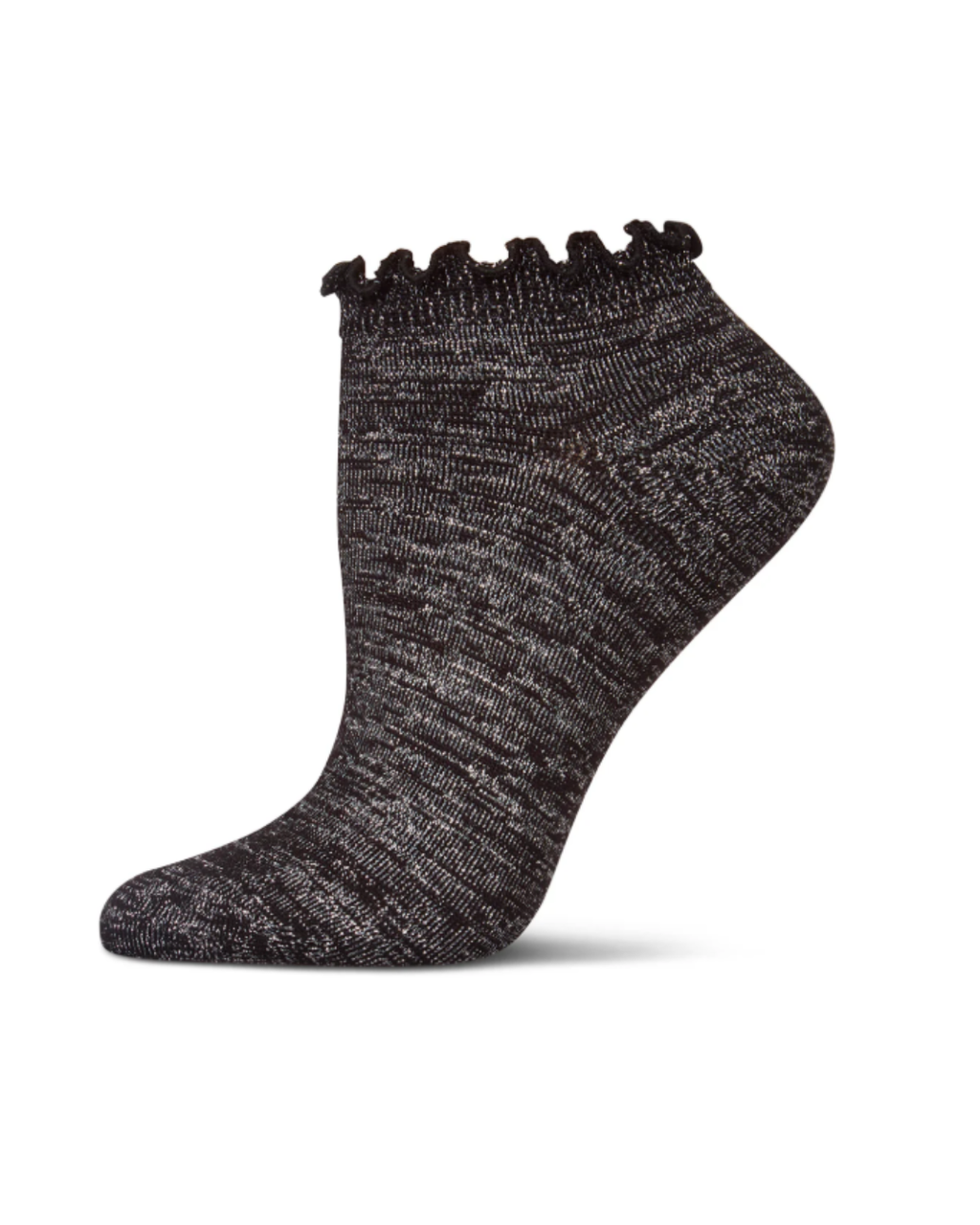 Lurex Ruffle Shortie Sock