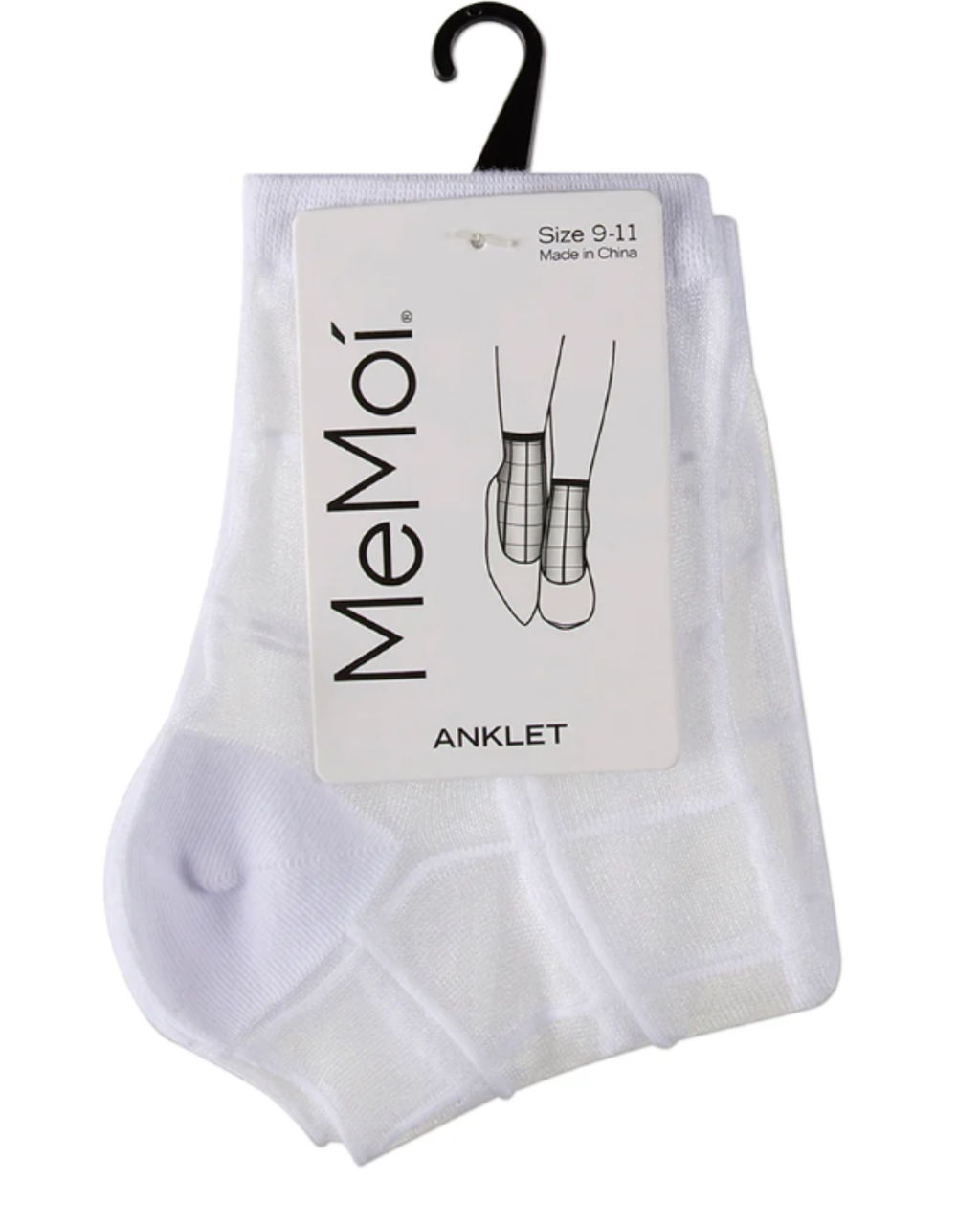 Sheer Checker Ankle Sock