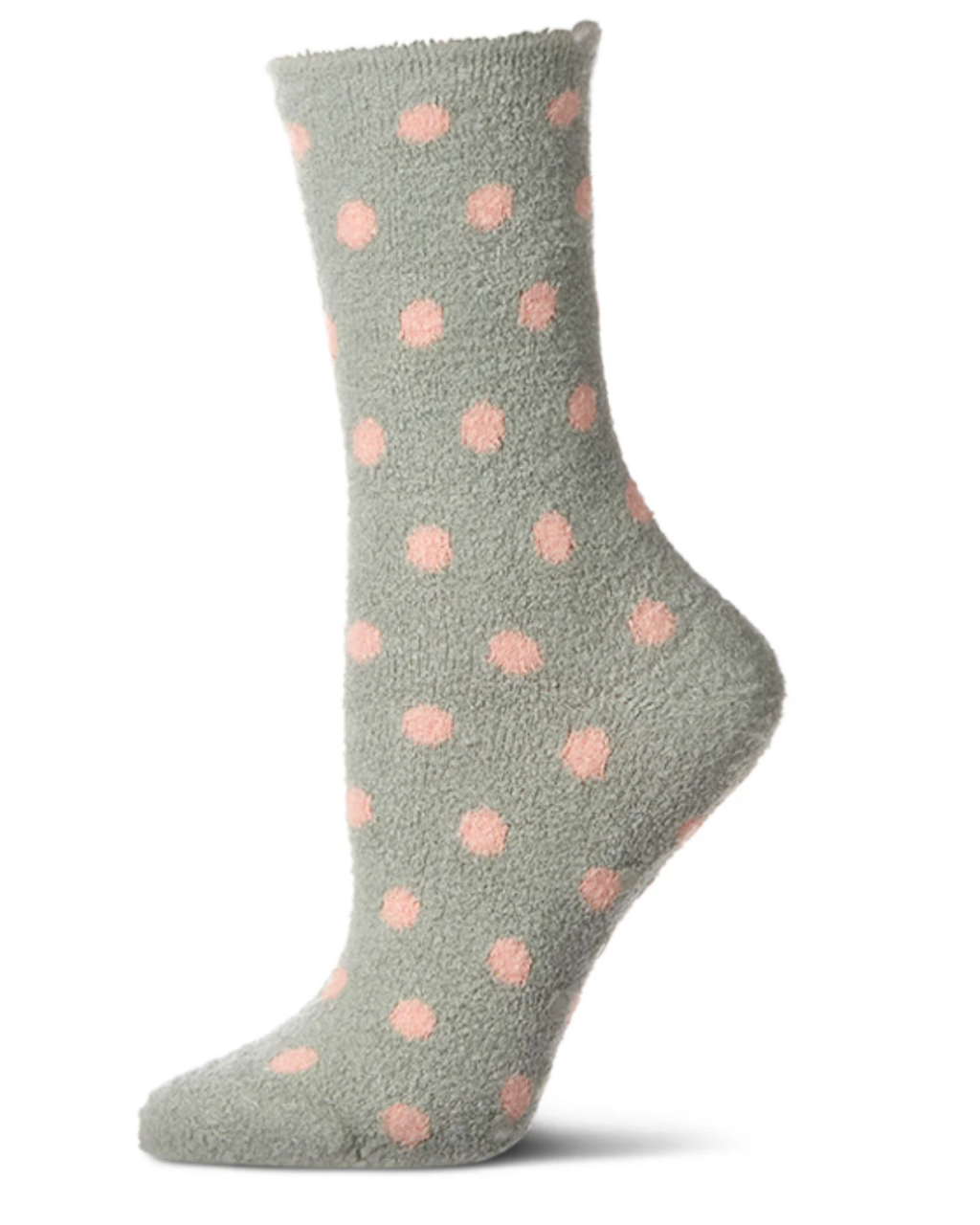 Lavender Infused Non-Skid Polka Dot Crew Sock