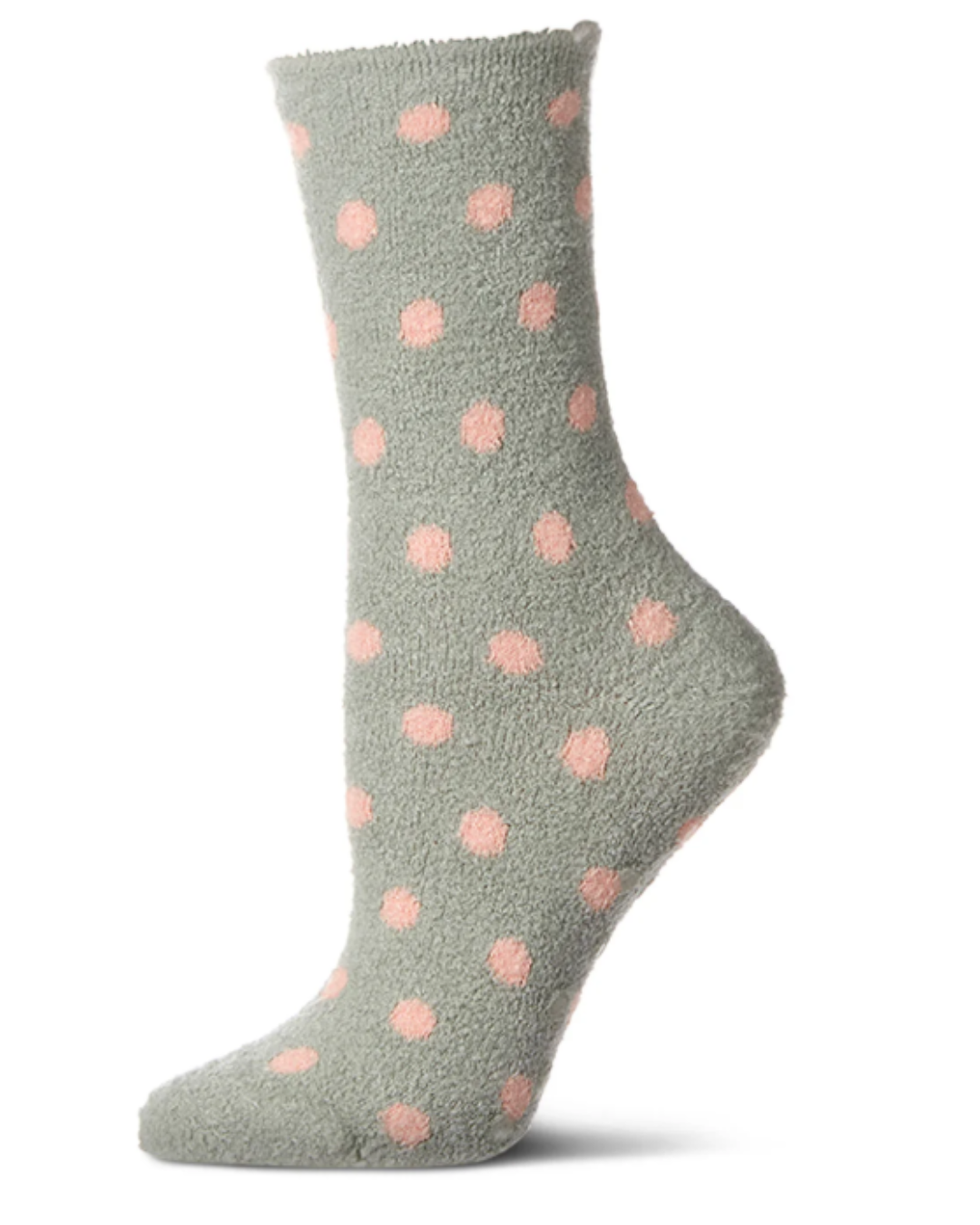 Lavender Infused Non-Skid Polka Dot Crew Sock