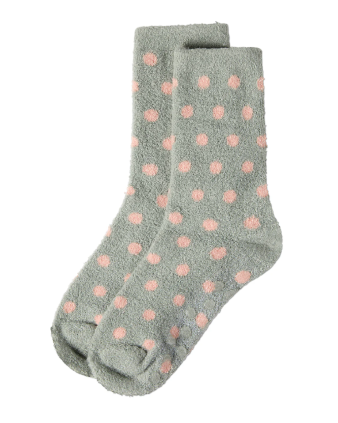 Lavender Infused Non-Skid Polka Dot Crew Sock