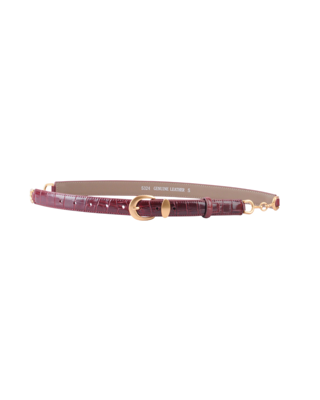Skinny Crocodile Belt