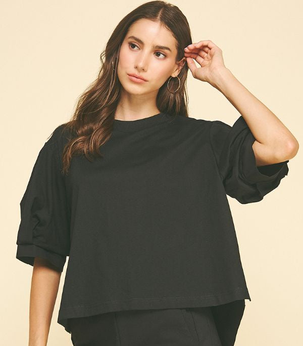 Oversized Black Not So Basic Tee