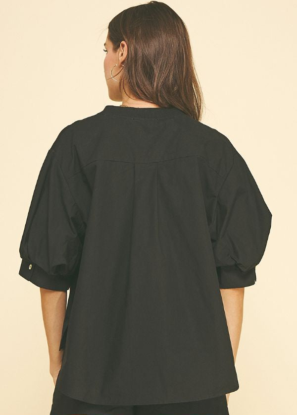 Oversized Black Not So Basic Tee